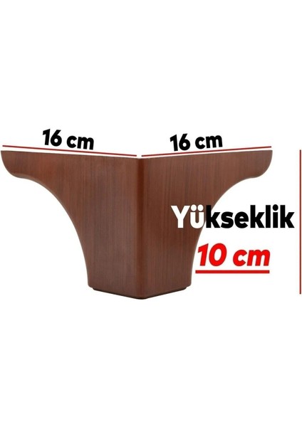 Grow Lüks Mobilya Kanepe Koltuk Baza Yükseltici Ayağı 10 cm Kahverengi Ahşap Desenli Ayakları modelleri