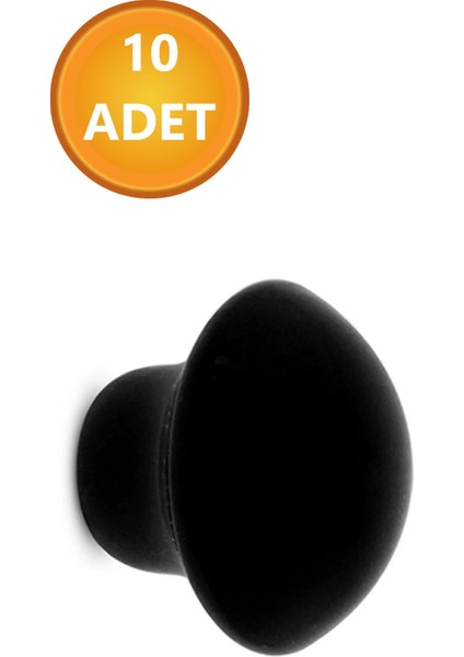 Mobilya Mutfak Çekmece Dolap Dolabı Kapak Kulbu Kulpu Kulpları Siyah Mantar Düğme Metal 10 Adet fırsatları