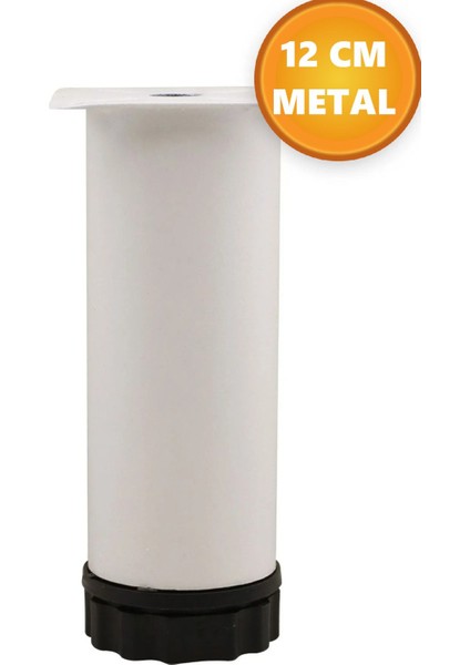 Metal Ayarlanabilir Beyaz 12 cm Kanepe Koltuk Mobilya Baza Yükseltici Destek Ayakları Ayağı