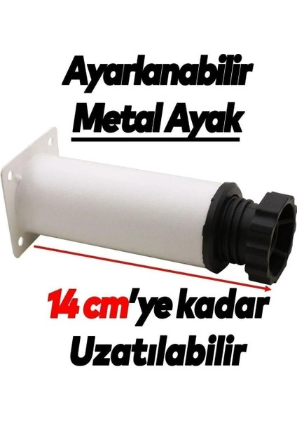 Metal Ayarlanabilir Beyaz 12 cm Kanepe Koltuk Mobilya Baza Yükseltici Destek Ayakları Ayağı fiyatları