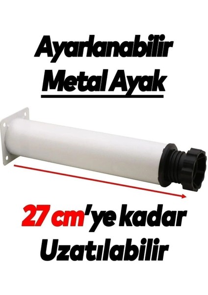 Metal 25 cm Ayarlanabilir Beyaz Koltuk Baza Mobilya Kanepe Yükseltici Destek Ayağı Ayakları modelleri