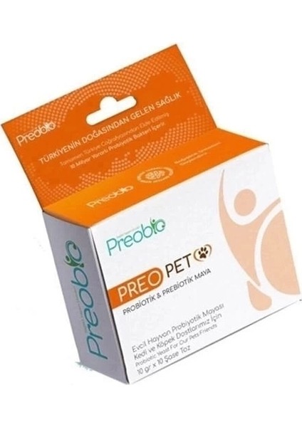 Preobio Pet Kedi Köpek ve Evcil Hayvan Toz Probiyotik Takviyesi 10X10 gr