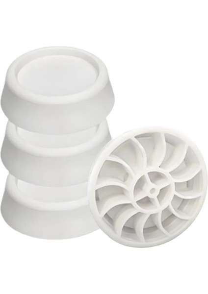 Bro Çamaşır Makinesi Kaydırmaz Stoper Beyaz Renk 4 Adet Titreşim Gürültü Önleyici Ayak Denge Ayağı modelleri