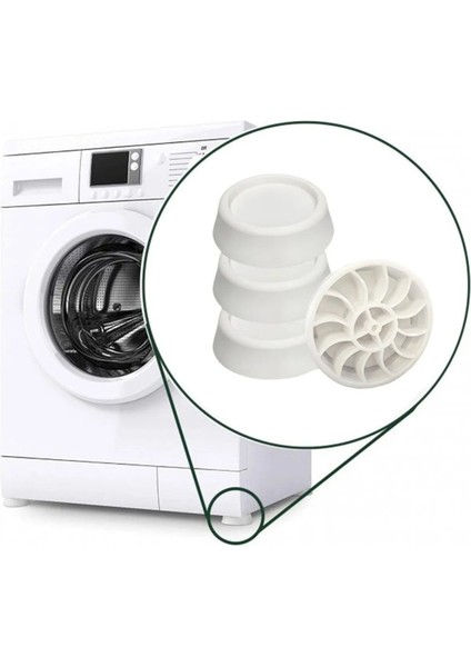 Bro Çamaşır Makinesi Kaydırmaz Stoper Beyaz Renk 4 Adet Titreşim Gürültü Önleyici Ayak Denge Ayağı fırsatları