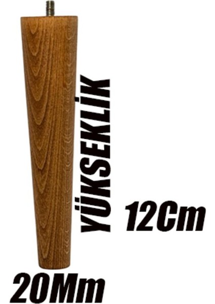 Ahşap Dolap Mobilya Koltuk Kanepe Ayağı Ayakları M8 12 cm Ceviz Bağlantı Aparatlı fiyatları