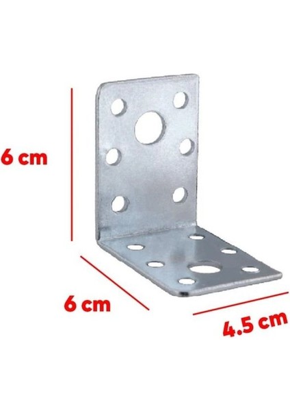 L Demiri Mobilya Eşya Dolap Duvara Sabitleyici Köşebent Bağlantı Aparatı Gönye 60X60X45 mm 10 Adet fiyatları