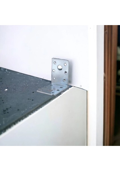 L Demiri Mobilya Eşya Dolap Duvara Sabitleyici Köşebent Bağlantı Aparatı Gönye 60X60X45 mm 10 Adet indirimleri