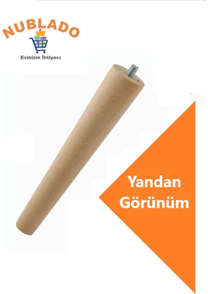 Ahşap (20 Cm) Sehpa Konsol Puf Tv Ünitesi Ayağı Ayakları M8 Civatalı Bağlantı Aparatlı 4'lü Set fırsatları