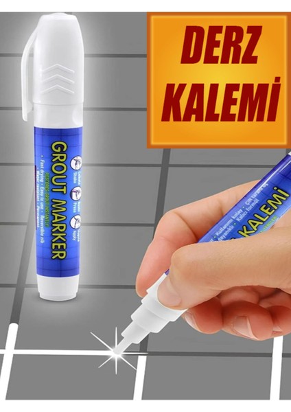 Mermer Fayans Derz Dolgusu Boyama Boyası Kalemi Beyaz Hızlı Kuruyan Su Bazlı Kokusuz Kalıcı Yenileme