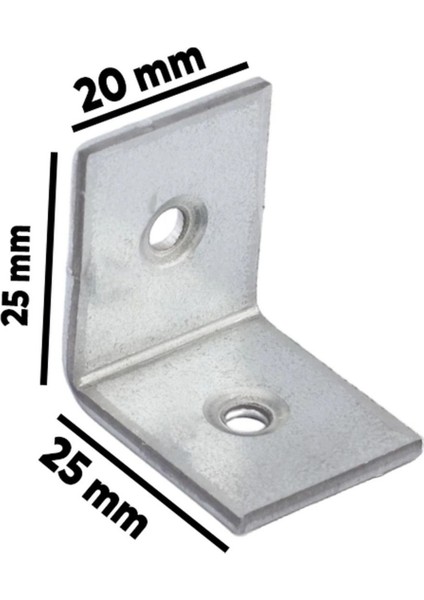 L Demiri Mobilya Eşya Dolap Duvara Sabitleme Köşebent Bağlantı Aparatı Gönye 25X25X20 mm 10 Adet fiyatları