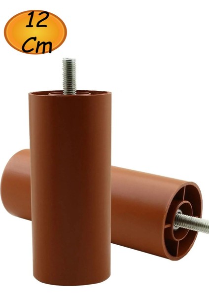 Bro Mobilya Kanepe Koltuk Baza Yükseltme Yükseltici M8 Civatalı Incediş Destek Ayağı Ayakları Kahve