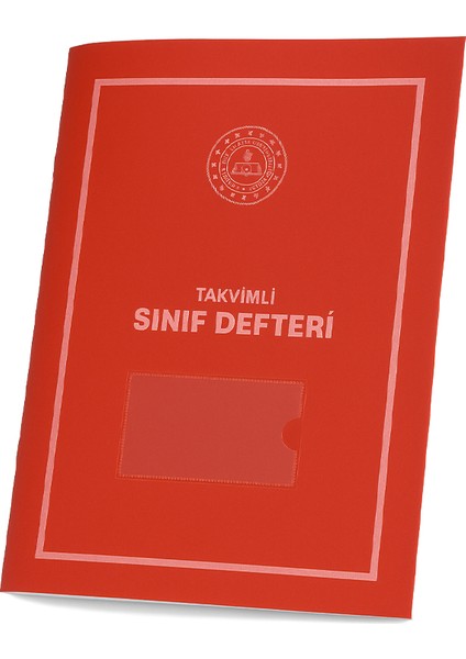 Takvimli Sınıf Defteri Kırmızı Plastik Kapak İlkokul 390