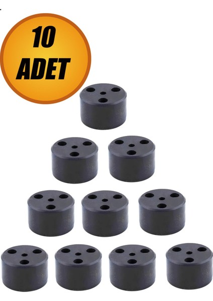 Mobilya Ayak Yükseltici Baza Ayağı Koltuk Kanepe Altı Puf Ayakları Yükseklik=3.7 cm Siyah 10 Adet