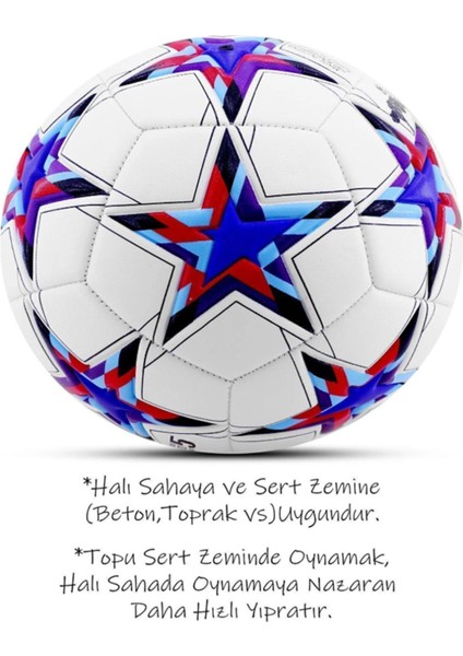 Pro Futbol Topu Maestro Şampiyonlar Ligi Pompalı Sert Zemin Halı Saha Futbol Topu No:5 Mavi indirimleri