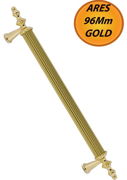Ares Mobilya Mutfak Çekmece Gold Dolap Dolabı Kapak Kulpu Kulbu Metal Kulp 96 mm Gold Kulpları