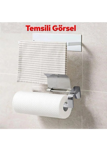 Mutfak Aparat Uzun Kağıt Havluluk Banyo Lavabo Kapaklı Kağıtlık 26 cm Metal Sağlam Krom modelleri