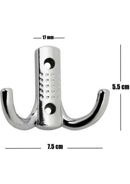 Noktalı Portmanto Vestiyer Duvar Dolap Elbise Askısı Krom Metal Mobilya Kapı Askılığı (3 Adet) modelleri