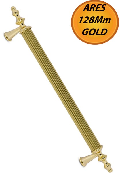 Ares (128 mm - 12.8 Mm) Mobilya Mutfak Çekmece Gold Dolap Dolabı Kulpu Kulbu Metal Kulp Kulpları