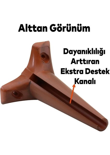 Nepta Lüks Mobilya Kanepe Koltuk Tv Ünitesi Konsol Yükseltici Ayağı Ayakları 20 cm Ahşap Desenli. indirimleri