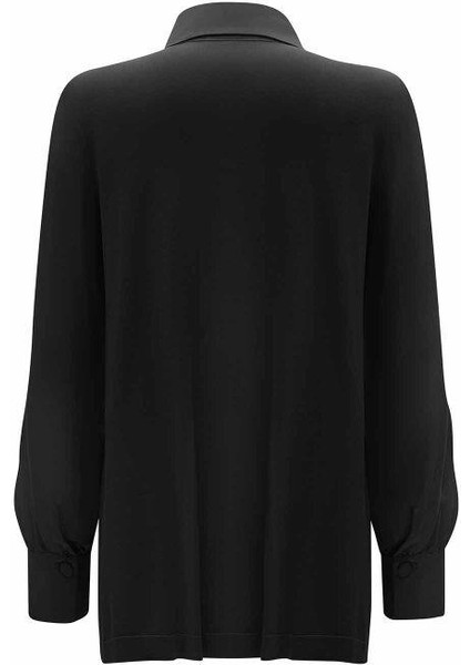 Siyah Düğme Detaylı Cupro Gömlek T25Y-3002 fiyatları