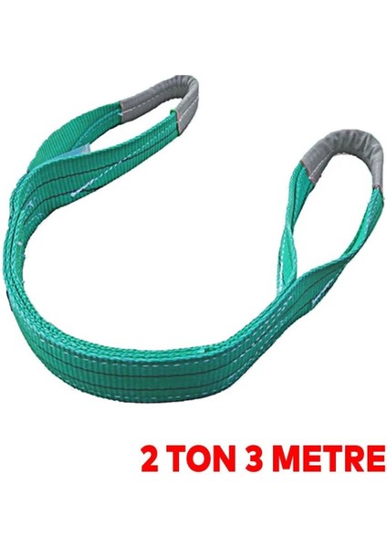 Vinç Sapan Polyester Spanzet 2 Ton 3 Metre Turkuaz Sağlam Yük Kaldırma Taşıma Halat