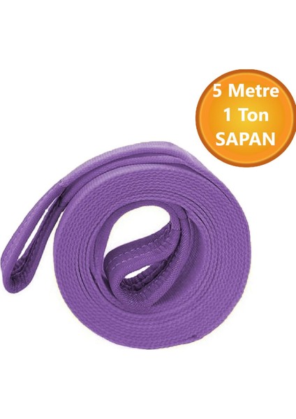 Vinç Sapan Polyester Spanzet 1 Ton 5 Metre Lila Sağlam Yük Kaldırma Taşıma Indirme Caraskal Halat