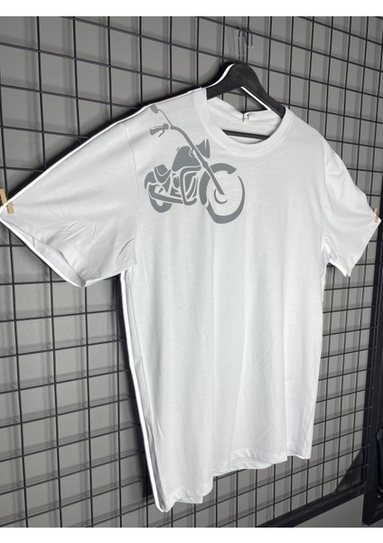 Reflektör Baskı Oversize T-Shirt Oversize