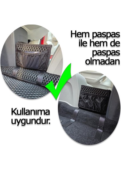 Togg T10X Konsol Arası Organizer Çanta Fileli Eşya Koyma Kutusu Bod Siyah