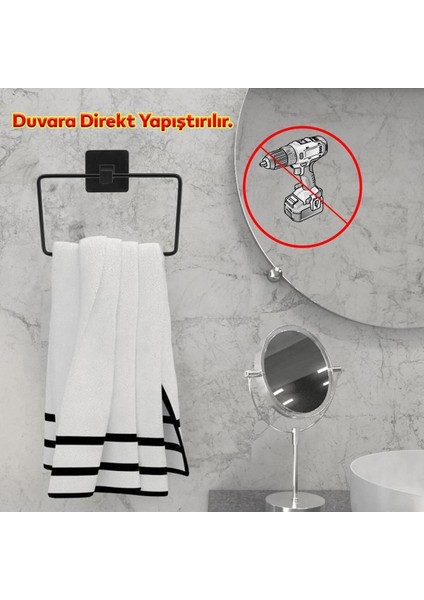 Yapışkanlı Banyo Havluluk Bornoz Askısı Tutacağı Asacağı Asma Aparatı Metal Siyah Askılık Askılığı fiyatları