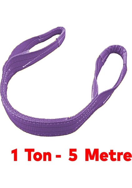 Vinç Sapan Polyester Spanzet 1 Ton 5 Metre Lila Sağlam Yük Kaldırma Taşıma Indirme Caraskal Halat