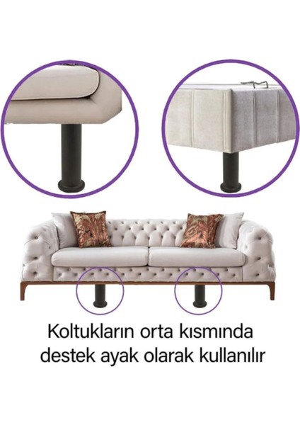 Modül Ayarlanabilir Destek Ayağı 15 x 23 cm Siyah Ayak Mobilya Kanepe Baza Koltuk Ünite Ayakları fiyatları