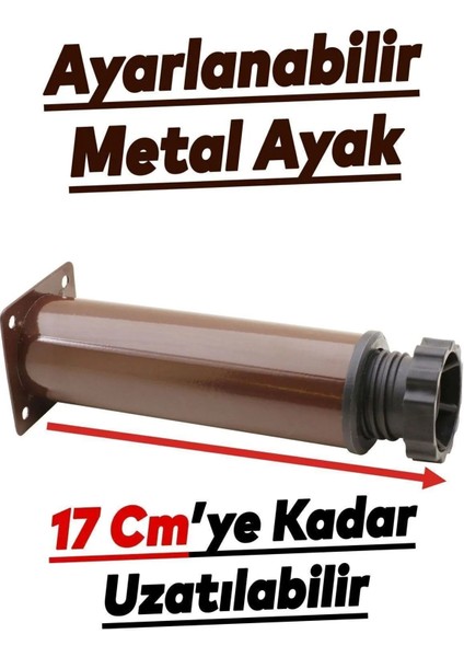 Metal 15 cm Kahverengi Ayarlanabilir Mobilya Kanepe Koltuk Baza Destek Ayağı Ayakları modelleri