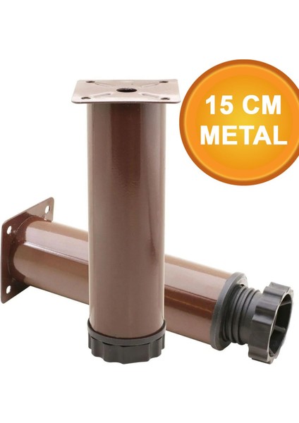 Metal 15 cm Kahverengi Ayarlanabilir Mobilya Kanepe Koltuk Baza Destek Ayağı Ayakları fırsatları
