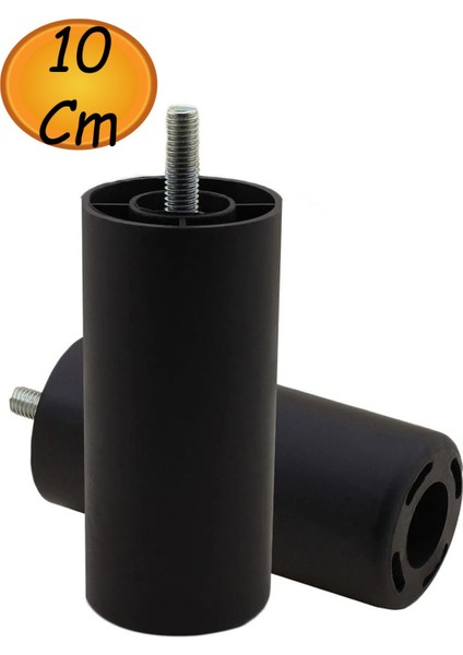 Bro Mobilya Kanepe Koltuk Baza Yükseltme Yükseltici M8 Civatalı Destek Ayağı Ayakları Siyah 10CM indirimleri