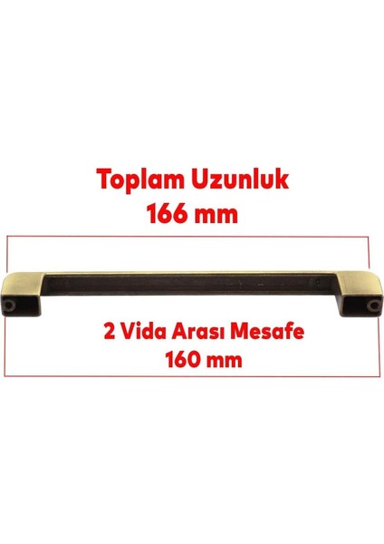 Londa Mobilya Banyo Mutfak Dolabı Çekmece Kapı Dolap Kapak Kulpu Kulbu Metal 160 mm Antik Sarı fırsatları