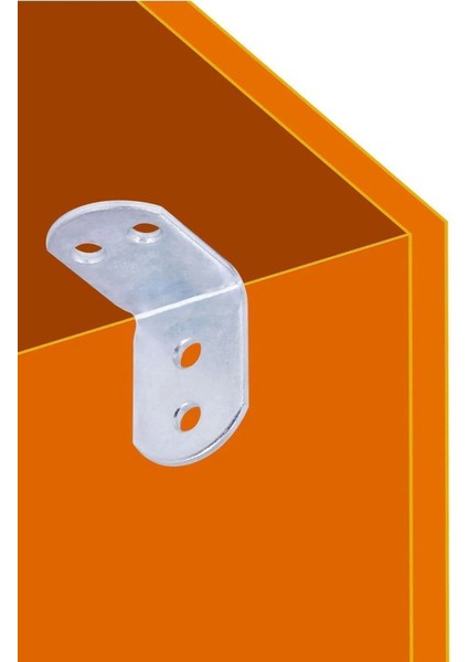 L Demiri Mobilya Eşya Dolap Duvara Sabitleme Köşebent Bağlantı Aparatı Gönye 30X30X22 mm 25 Adet