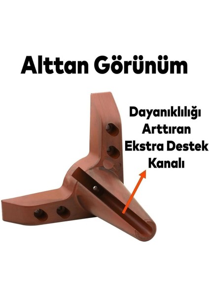 20'li Set Phlox Lüks Mobilya Koltuk Kanepe Tv Ünitesi Yükseltme Destek Ayağı 14 cm Kahve Ayakları fiyatları
