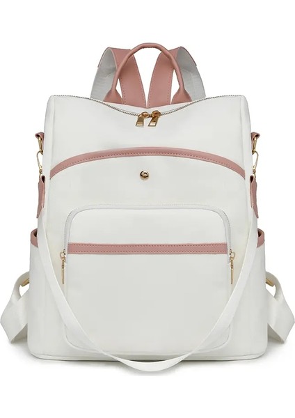 Moda Sırt Çantaları Kadın Yumuşak Naylon Sırt Çantası Kadın Sırt Çantası Seyahat Et Çip Bayanlar Gündüz Kızlar Için Büyük Kapasiteli Okul Çantaları Renk: Pembe/boyut: 13 Inç (Yurt Dışından)