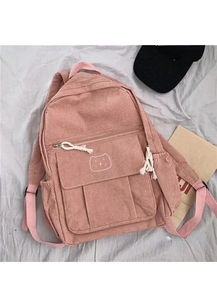 Kadınlar Için Sırt Çantaları Koreli Preppy Y2K Estetik Tüm Maç Rucksack Yüksek Kapasiteli Karikatür Tatlı Kızlar Moda Öğrencileri Renk: Pembe (Yurt Dışından)