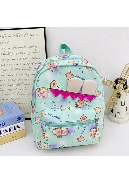 Karikatür Naylon Okul Çantaları Capya Büyük Kapasiteli Çocuklar Backbag Sırt Çantası Çocuk Renk: Yeşil (Yurt Dışından)