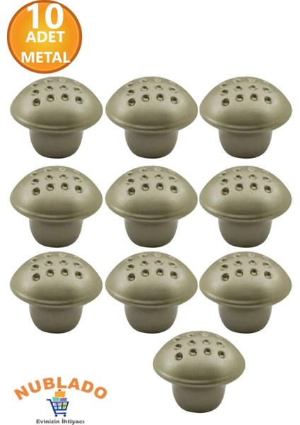 Mobilya Mutfak Çekmece Dolap Dolabı Kapak Kulbu Kulpu Kulplar Saten Mantar Nokta Düğme Metal 10 Adet