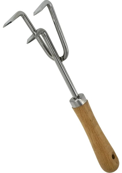 Küçük El Tırmığı Saplı Toprak Tarla Bahçe Hobi 3 Dişli 33 cm