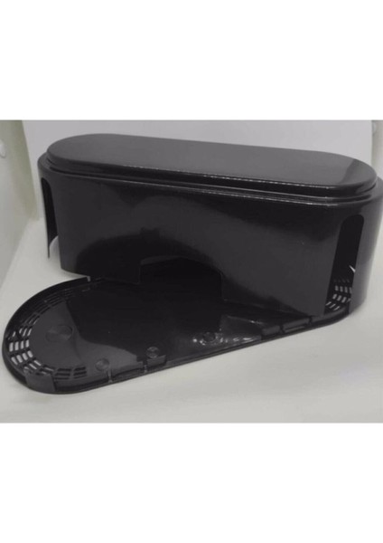 Siyah Kablo Düzenleyici Çoklu Priz Kutusu Kablo Organizer