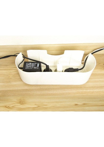 Siyah Kablo Düzenleyici Çoklu Priz Kutusu Kablo Organizer