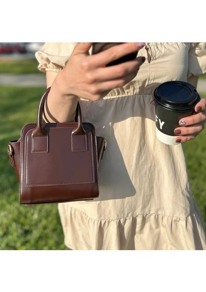 Kadın Suni Deri Zamansız Trend Model Çapraz Askılı El ve Omuz Çantası