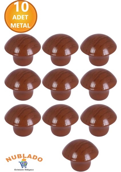Mobilya Mutfak Çekmece Dolap Dolabı Kapak Kulbu Kulpu Kulpları Armut Mantar Düğme Metal 10 Adet