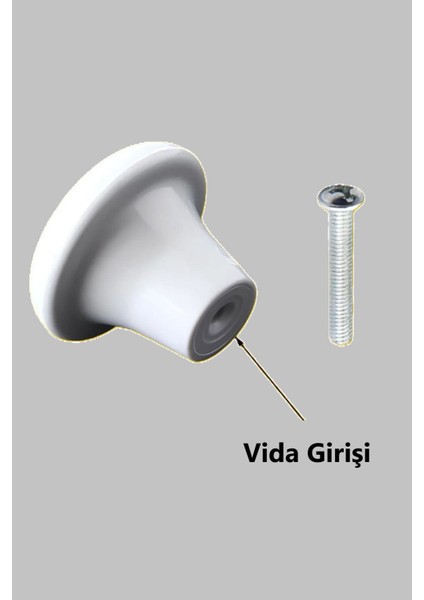 Mobilya Mutfa Çekmece Dolap Dolabı Kapak Kulbu Kulpu Kulplar Beyaz Mantar Düğme Sert Plastik 10 Adet fırsatları