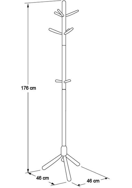 Valencıa Döner Kollu Masif Askılık-Beyaz 46X176X46 cm (Gxyxd) fırsatları