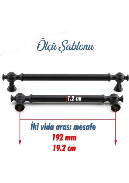 Kesir Mobilya Metal Kulp Mutfak Çekmece Dolap Dolabı Kapak Kulpları Kulbu Kulpu 192 mm Siyah 192 Cm. indirimleri