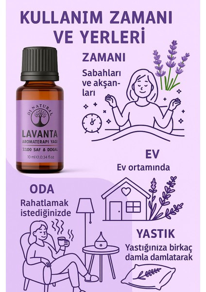 Lavanta Uçucu Yağ Saf Doğal Esans Buhurdanlık Difüzör Oda Esansı 10 ml modelleri